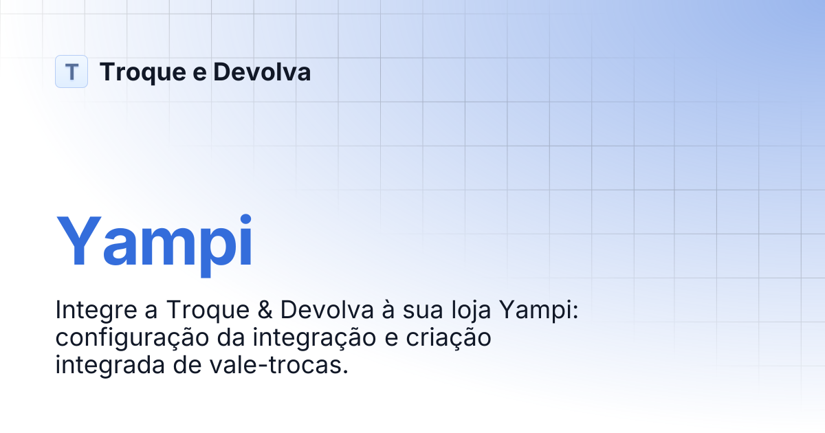 Yampi | Troque e Devolva